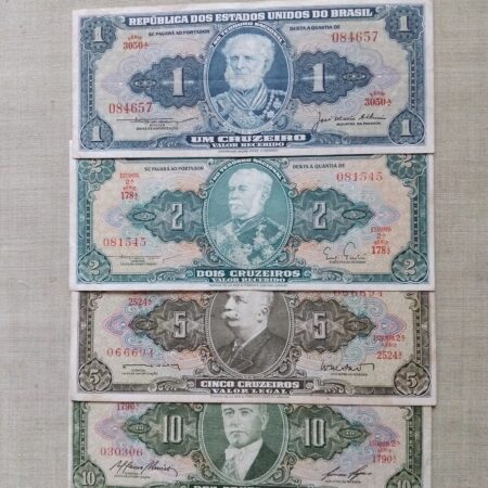 1 2 5 a 10 Cruzeiros Brazilie