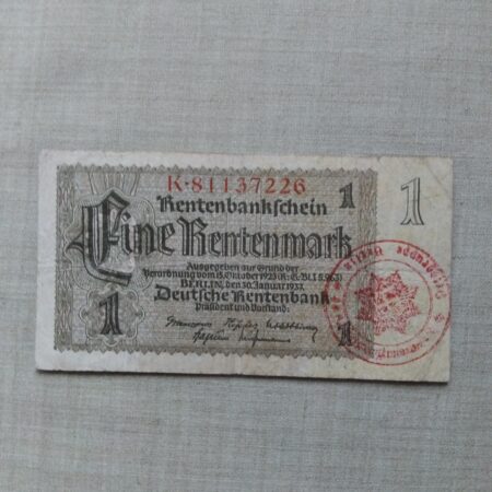 1 Marka 1937 Nemecko s pretiskem